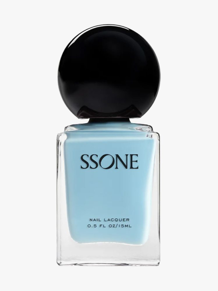 SSone Lacquer in Forget Me Not in branded component on a light gray background