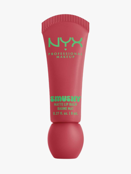 NYX Professional Makeup Smushy Matte Lip Balm in branded component on a light gray background