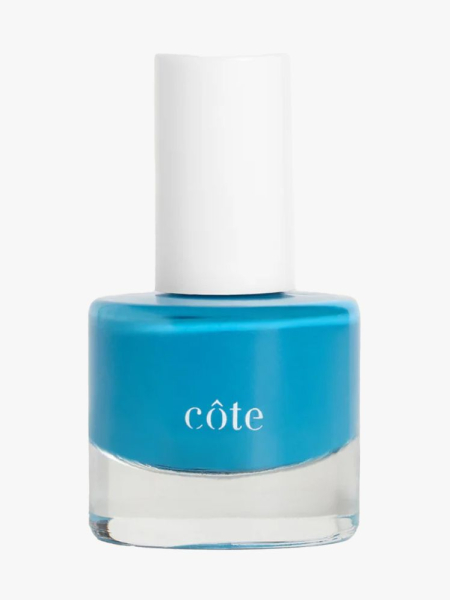  C&ocirc;te Beauty Nail Polish in Sapphire Tide in branded component on a light gray background